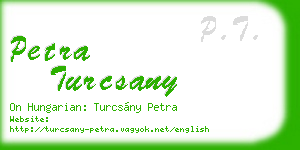 petra turcsany business card